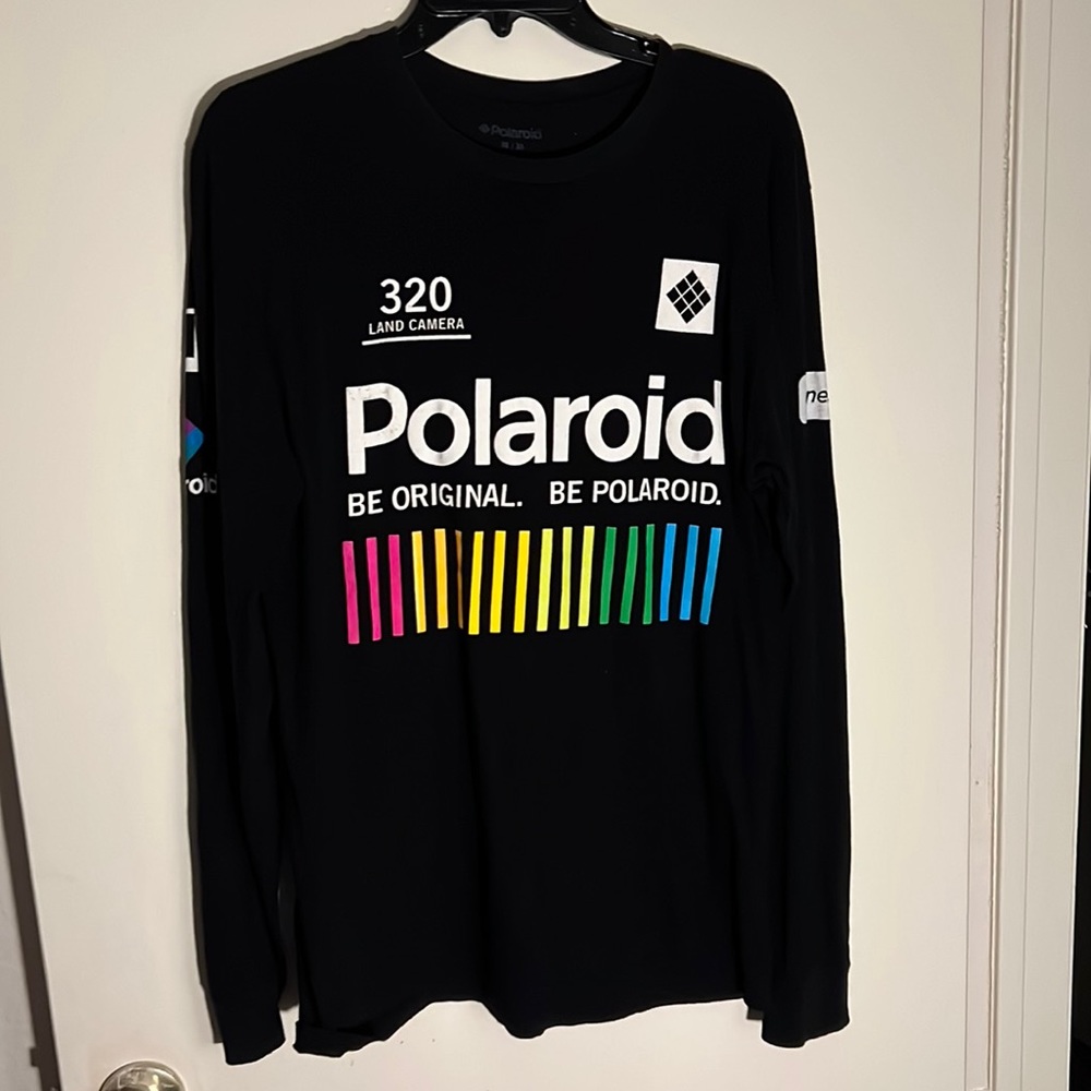Black Polaroid long sleeve Tee